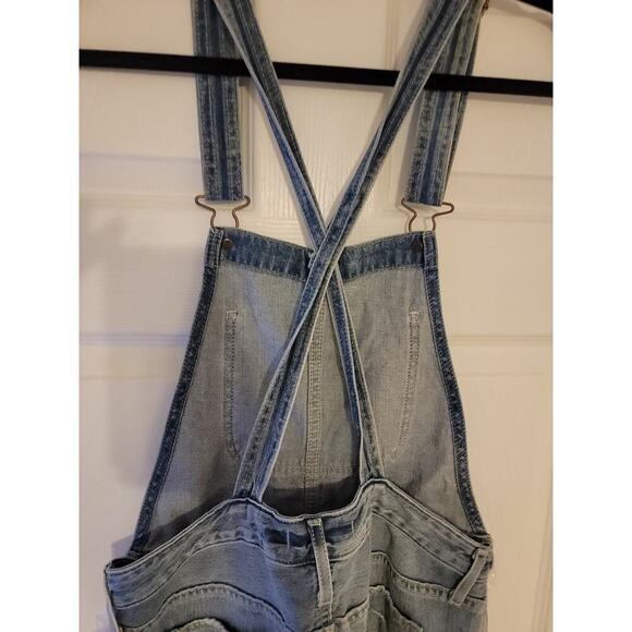 Abercrombie & Fitch Denim Bib OverallsSZ Small Skinny Distressed Streetwear - Picture 10 of 13